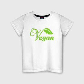 Детская футболка хлопок с принтом Vegan Power , 100% хлопок | круглый вырез горловины, полуприлегающий силуэт, длина до линии бедер | green | greenpaece | nature | sport | vegan | yoga | веган | вегетарианец | гринпис | еда | животные | жизнь | здоровье | зеленый | йога | мир | овощи | пища | планета | природа | растение | спорт | тело | фрукты