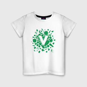 Детская футболка хлопок с принтом Vegan Food , 100% хлопок | круглый вырез горловины, полуприлегающий силуэт, длина до линии бедер | green | greenpaece | nature | sport | vegan | yoga | веган | вегетарианец | гринпис | еда | животные | жизнь | здоровье | зеленый | йога | мир | овощи | пища | планета | природа | растение | спорт | тело | фрукты