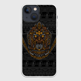 Чехол для iPhone 13 mini с принтом Ацтекский дракон из камня ,  |  | ацтеки | ацтекский дракон | воин | дракон | дракон ацтек | дракон ацтеков | дракон ацтекский | дракон из камня | древний дракон | желтый дракон | камень | оранжевый дракон | шлем