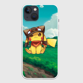 Чехол для iPhone 13 с принтом Пикачу летчик ,  |  | anime | picachu | pikachu | аниме | милый | пика | пикачу | покебол | покемон