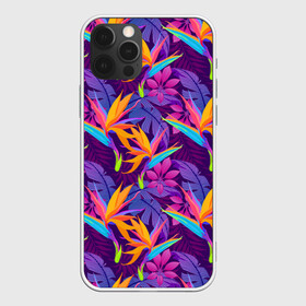 Чехол для iPhone 12 Pro с принтом Тропические листья , силикон | область печати: задняя сторона чехла, без боковых панелей | абстракция | листья | паттерн | текстуры | тропики | узоры | цветы