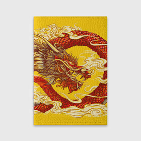 Обложка для паспорта матовая кожа с принтом Китайский Дракон, China Dragon , натуральная матовая кожа | размер 19,3 х 13,7 см; прозрачные пластиковые крепления | chinese dragon | dhina dragon | dragon | азиатский дракон | восточный дракон | дракон | китайские драконы | китайский дракон | красный дракон | традиционный китайский дракон | японский дракон