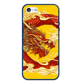 Чехол для iPhone 5/5S матовый с принтом Китайский Дракон, China Dragon , Силикон | Область печати: задняя сторона чехла, без боковых панелей | chinese dragon | dhina dragon | dragon | азиатский дракон | восточный дракон | дракон | китайские драконы | китайский дракон | красный дракон | традиционный китайский дракон | японский дракон
