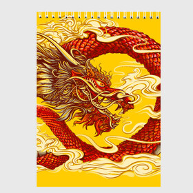 Скетчбук с принтом Китайский Дракон, China Dragon , 100% бумага
 | 48 листов, плотность листов — 100 г/м2, плотность картонной обложки — 250 г/м2. Листы скреплены сверху удобной пружинной спиралью | chinese dragon | dhina dragon | dragon | азиатский дракон | восточный дракон | дракон | китайские драконы | китайский дракон | красный дракон | традиционный китайский дракон | японский дракон