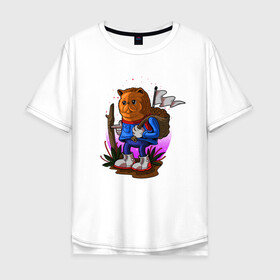 Мужская футболка хлопок Oversize с принтом Кот путешественник , 100% хлопок | свободный крой, круглый ворот, “спинка” длиннее передней части | иллюстрация | котенок | котик | путешествие
