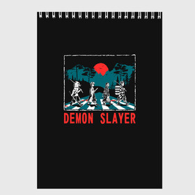 Скетчбук с принтом Demon slayer , 100% бумага
 | 48 листов, плотность листов — 100 г/м2, плотность картонной обложки — 250 г/м2. Листы скреплены сверху удобной пружинной спиралью | Тематика изображения на принте: anime | beatles | kimetsu no yaiba | аниме | анимэ | битлз | клинок рассекающий демонов