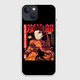 Чехол для iPhone 13 с принтом Tanjirou Kamado ,  |  | Тематика изображения на принте: anime | kimetsu no yaiba | аниме | анимэ | клинок рассекающий демонов