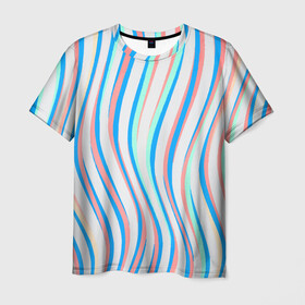 Мужская футболка 3D с принтом Морская Лагуна! , 100% полиэфир | прямой крой, круглый вырез горловины, длина до линии бедер | Тематика изображения на принте: гавайи. | море | океан | отдых | пляж | спокойствие | штиль