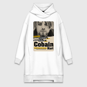 Платье-худи хлопок с принтом Kurt Cobain paper cuts ,  |  | cobain | grunge | kurt | kurt cobain | nirvana | грандж | кобейн | курт | курт кобейн | нирвана | рок