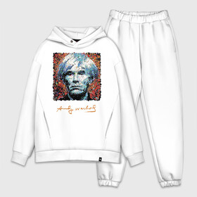 Мужской костюм хлопок OVERSIZE с принтом Andy Warhol ,  |  | Тематика изображения на принте: andy warhol | art | legend | pop art | portrait | signature | искусство | легенда | подпись | поп арт | портрет | энди уорхол