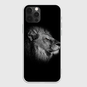 Чехол для iPhone 12 Pro с принтом Гордый лев , силикон | область печати: задняя сторона чехла, без боковых панелей | взгляд | грива | зверь | кот | кошка | лев | мудрость | профиль | царь
