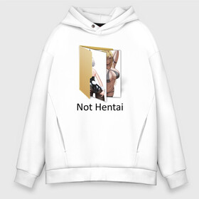 Мужское худи Oversize хлопок с принтом Not Hentai , френч-терри — 70% хлопок, 30% полиэстер. Мягкий теплый начес внутри —100% хлопок | боковые карманы, эластичные манжеты и нижняя кромка, капюшон на магнитной кнопке | Тематика изображения на принте: ahegao | anime | love anime | manga | senpai | аниме | ахегао | забавный | любителю аниме | люблю аниме | мем | обман | папка | папка на компьютере | прикол | рабочий стол | с юмором | семпай | сенпай | тяночка | 