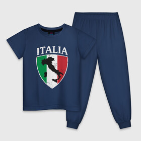 Детская пижама хлопок с принтом Italia , 100% хлопок |  брюки и футболка прямого кроя, без карманов, на брюках мягкая резинка на поясе и по низу штанин
 | football | forza | italia | italy | milan | rome | sport | гол | евро | европа | италия | итальянец | кубок | манчини | милан | рим | спорт | тренер | тупист | фанат | футбол | футболист | чемпион