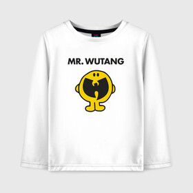 Детский лонгслив хлопок с принтом Mr. Wu-Tang , 100% хлопок | круглый вырез горловины, полуприлегающий силуэт, длина до линии бедер | black | gza | hip hop | method man | music | new york | odb | old school | rap | rza | wu tang | wu tang clan | аудио | винил | ву тэнг | граффити | диджей | кассета | микрофон | музыка | нью йорк | пластинка | рэп | рэпер | хип хоп