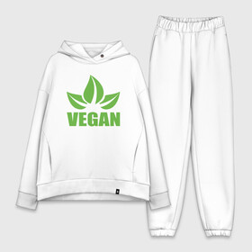 Женский костюм хлопок Oversize с принтом Веган ,  |  | green | greenpaece | nature | sport | vegan | yoga | веган | вегетарианец | гринпис | еда | животные | жизнь | здоровье | зеленый | йога | мир | овощи | пища | планета | природа | растение | спорт | тело | фрукты