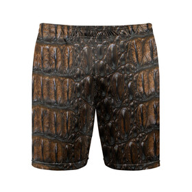 Мужские шорты спортивные с принтом Рептилоид ,  |  | берегите природу | кожа | корокодил