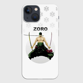 Чехол для iPhone 13 mini с принтом Зоро | One Piece. Большой куш ,  |  | anime | manga | one piece | zoro roronoa | аниме | большой куш | ван пис | великий флот | вон пис | зородзюро | король пиратов | манга | мечник | охотник за головами | охотник на пиратов | пират