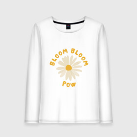 Женский лонгслив хлопок с принтом THE BOYZ Bloom Bloom Pow Cute  , 100% хлопок |  | 3racha | bts | bts idol | drake | exid hot pink | ikon | kpop | sleepy baby wolf | stay gold | the boyz bloom bloom pow cute retro lyrics | кейпоп | корейская музыка | корея | кпоп | поп