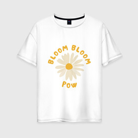 Женская футболка хлопок Oversize с принтом THE BOYZ Bloom Bloom Pow Cute  , 100% хлопок | свободный крой, круглый ворот, спущенный рукав, длина до линии бедер
 | Тематика изображения на принте: 3racha | bts | bts idol | drake | exid hot pink | ikon | kpop | sleepy baby wolf | stay gold | the boyz bloom bloom pow cute retro lyrics | кейпоп | корейская музыка | корея | кпоп | поп