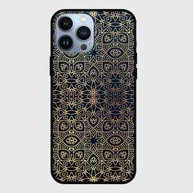 Чехол для iPhone 13 Pro Max с принтом ПерсидСкие Узоры ,  |  | Тематика изображения на принте: абстракция | золотистая | золото | узор | узоры