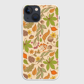 Чехол для iPhone 13 mini с принтом AUTUMN LEAVES ,  |  | autumn | cute | fancy | nature