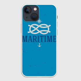 Чехол для iPhone 13 mini с принтом Морской ВМФ ,  |  | веревка | вмф | волна | море | морской | моряк | океан | профессия | узел | якорь