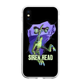 Чехол для iPhone XS Max матовый с принтом СИРЕНОГОЛОВЫЙ  SIREN HEAD , Силикон | Область печати: задняя сторона чехла, без боковых панелей | siren head | игра | монстр | сиреноголовый | существо | хоррор