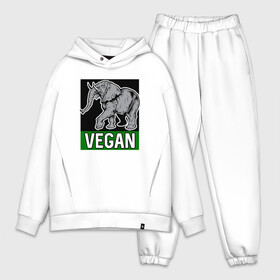 Мужской костюм хлопок OVERSIZE с принтом Vegan Elephant ,  |  | elephant | green | greenpaece | nature | sport | vegan | yoga | веган | вегетарианец | гринпис | еда | животные | жизнь | здоровье | зеленый | йога | мир | овощи | пища | планета | природа | растение | слон | спорт | тело | фрукты