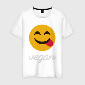 Мужская футболка хлопок с принтом Vegan Smile , 100% хлопок | прямой крой, круглый вырез горловины, длина до линии бедер, слегка спущенное плечо. | Тематика изображения на принте: green | greenpaece | nature | sport | vegan | yoga | веган | вегетарианец | гринпис | еда | животные | жизнь | здоровье | зеленый | йога | мир | овощи | пища | планета | природа | растение | спорт | тело | улыбка | фрукты