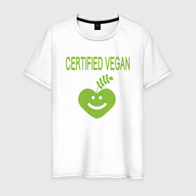 Мужская футболка хлопок с принтом Проверенный веган , 100% хлопок | прямой крой, круглый вырез горловины, длина до линии бедер, слегка спущенное плечо. | green | greenpaece | nature | sport | vegan | yoga | веган | вегетарианец | гринпис | еда | животные | жизнь | здоровье | зеленый | йога | мир | овощи | пища | планета | природа | растение | спорт | тело | фрукты