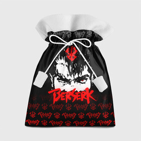 Подарочный 3D мешок с принтом BERSERK (ЛОГО) , 100% полиэстер | Размер: 29*39 см | Тематика изображения на принте: anime | berserk | manga | аниме | берсерк | гатс | манга | череп