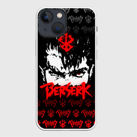 Чехол для iPhone 13 mini с принтом BERSERK (ЛОГО) ,  |  | anime | berserk | manga | аниме | берсерк | гатс | манга | череп