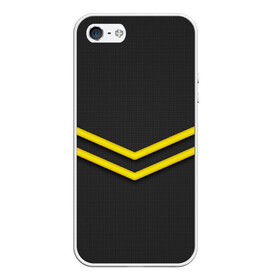 Чехол для iPhone 5/5S матовый с принтом Black and Yellow , Силикон | Область печати: задняя сторона чехла, без боковых панелей | Тематика изображения на принте: black | yellow | арт | иллюстрация