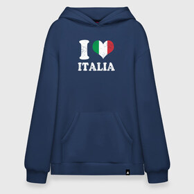 Худи SuperOversize хлопок с принтом I Love Italia , 70% хлопок, 30% полиэстер, мягкий начес внутри | карман-кенгуру, эластичная резинка на манжетах и по нижней кромке, двухслойный капюшон
 | football | forza | italia | italy | love | milan | rome | sport | гол | евро | европа | италия | итальянец | кубок | манчини | милан | рим | спорт | тренер | турист | фанат | футбол | футболист | чемпион