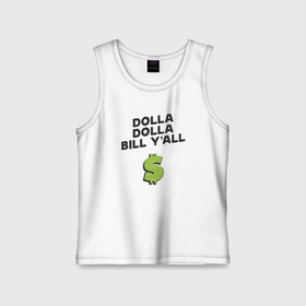 Детская майка хлопок с принтом Dolla Bill Yall ,  |  | black | cream | gza | hip hop | method man | music | new york | odb | old school | rap | rza | wu tang | wu tang clan | аудио | винил | ву тэнг | граффити | диджей | кассета | микрофон | музыка | нью йорк | пластинка | рэп | рэпер | хип хоп