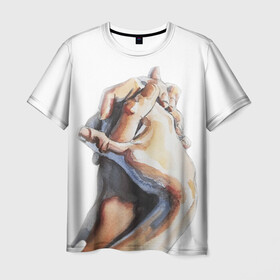 Мужская футболка 3D с принтом Объятия , 100% полиэфир | прямой крой, круглый вырез горловины, длина до линии бедер | любовь | объятия | романтика | руки | танец