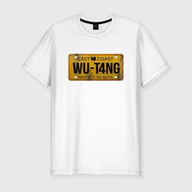 Мужская футболка хлопок Slim с принтом Wu-Tang - East Coast , 92% хлопок, 8% лайкра | приталенный силуэт, круглый вырез ворота, длина до линии бедра, короткий рукав | black | cream | gza | hip hop | method man | music | new york | odb | old school | rap | rza | wu tang | wu tang clan | аудио | винил | ву тэнг | граффити | диджей | кассета | микрофон | музыка | нью йорк | пластинка | рэп | рэпер | хип хоп