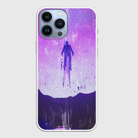 Чехол для iPhone 13 Pro Max с принтом УЛЕТАЮЩИЙ В КОСМОС | SOUL SPACE (Z) ,  |  | fly | neon | soul | soul space | space | душа | космос | летающий | летящий | мужчина | неон | тело | туловище