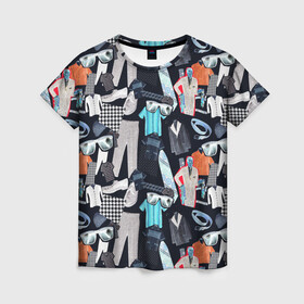 Женская футболка 3D с принтом СтиЛьная Одежда , 100% полиэфир ( синтетическое хлопкоподобное полотно) | прямой крой, круглый вырез горловины, длина до линии бедер | мода | мужчины | очки | паттерн | стиль