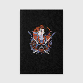 Обложка для паспорта матовая кожа с принтом ГеЙша и СамураЙ , натуральная матовая кожа | размер 19,3 х 13,7 см; прозрачные пластиковые крепления | Тематика изображения на принте: девушка | самурай | япония