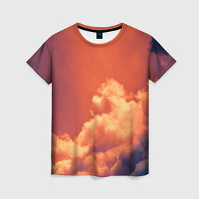 Женская футболка 3D с принтом РАЙ ПОСЛЕ ДОЖДЯ , 100% полиэфир ( синтетическое хлопкоподобное полотно) | прямой крой, круглый вырез горловины, длина до линии бедер | блаженство | дождь | облака | природа | рай | свечение | солнце | умиротворение