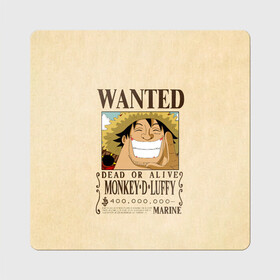 Магнит виниловый Квадрат с принтом WANTED Monkey D. Luffy , полимерный материал с магнитным слоем | размер 9*9 см, закругленные углы | anime | manga | monkey d. luffy | one piece | аниме | большой куш | ван пис | вон пис | гол д. роджер | кайдо | король пиратов | луфи | луффи | манга | манки д. луффи | нами | нико робин | пират | портгас д. эйс | ророноа зоро