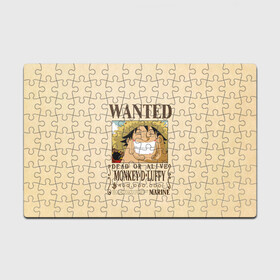 Головоломка Пазл магнитный 126 элементов с принтом WANTED Monkey D. Luffy , полимерный материал с магнитным слоем | 126 деталей, размер изделия —  180*270 мм | anime | manga | monkey d. luffy | one piece | аниме | большой куш | ван пис | вон пис | гол д. роджер | кайдо | король пиратов | луфи | луффи | манга | манки д. луффи | нами | нико робин | пират | портгас д. эйс | ророноа зоро