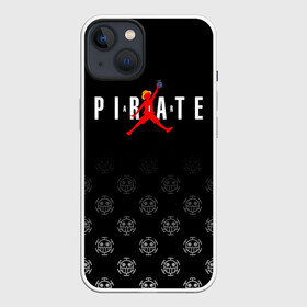 Чехол для iPhone 13 с принтом PIRATE AIR One Piece ,  |  | Тематика изображения на принте: anime | manga | monkey d. luffy | one piece | аниме | баскетбол | баскетболист | большой куш | ван пис | вон пис | джордан | капитан | король пиратов | лого | логотип | луси | луфи | луффи | манга | манки д. луффи | мугивара