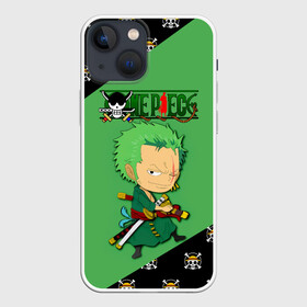 Чехол для iPhone 13 mini с принтом Ророноа Зоро | One Piece. Большой куш ,  |  | anime | manga | one piece | zoro roronoa | аниме | большой куш | ван пис | великий флот | вон пис | зородзюро | король пиратов | манга | мечник | охотник за головами | охотник на пиратов | пират