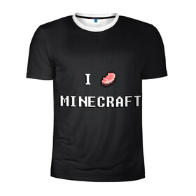 Мужская футболка 3D спортивная с принтом Minecraft , 100% полиэстер с улучшенными характеристиками | приталенный силуэт, круглая горловина, широкие плечи, сужается к линии бедра | minecraft | алмаз | динамит | еда | кирка | копатели | криппер | майнкрафт | мясо | песочница | ресурсы | ресы | черный | я люблю майнкрафт