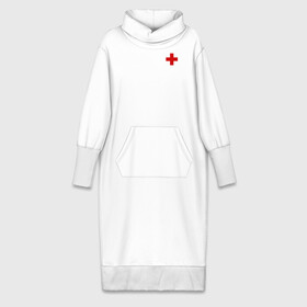 Платье удлиненное хлопок с принтом Hospital (Classic) ,  |  | Тематика изображения на принте: hospital | больница | врач | госпиталь | доктор | крест | медицина