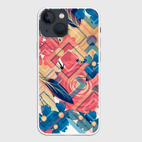 Чехол для iPhone 13 mini с принтом ЦветЫ в КвадратаХ ,  |  | квадраты | лето | цветы