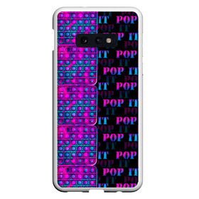 Чехол для Samsung S10E с принтом POP it NEON , Силикон | Область печати: задняя сторона чехла, без боковых панелей | Тематика изображения на принте: neon | pop it | антистресс | игрушка | неон | поп ит | пузырчатая плёнка | пупырка