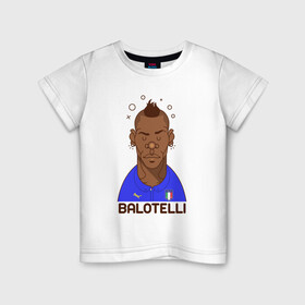 Детская футболка хлопок с принтом Balotelli , 100% хлопок | круглый вырез горловины, полуприлегающий силуэт, длина до линии бедер | balotelli | football | forza | italia | italy | milan | rome | sport | балотелли | гол | евро | европа | италия | итальянец | кубок | манчини | милан | рим | спорт | тренер | турист | фанат | футбол | футболист | чемпион